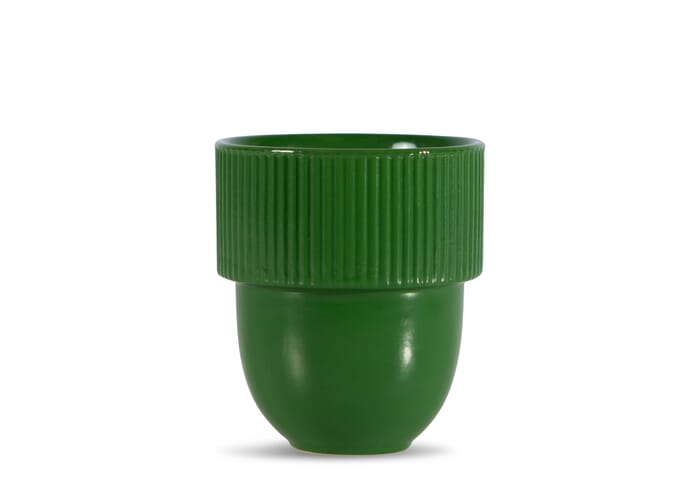 Mug personnalisable en grès 270 ml Sagaform Inka Vert 